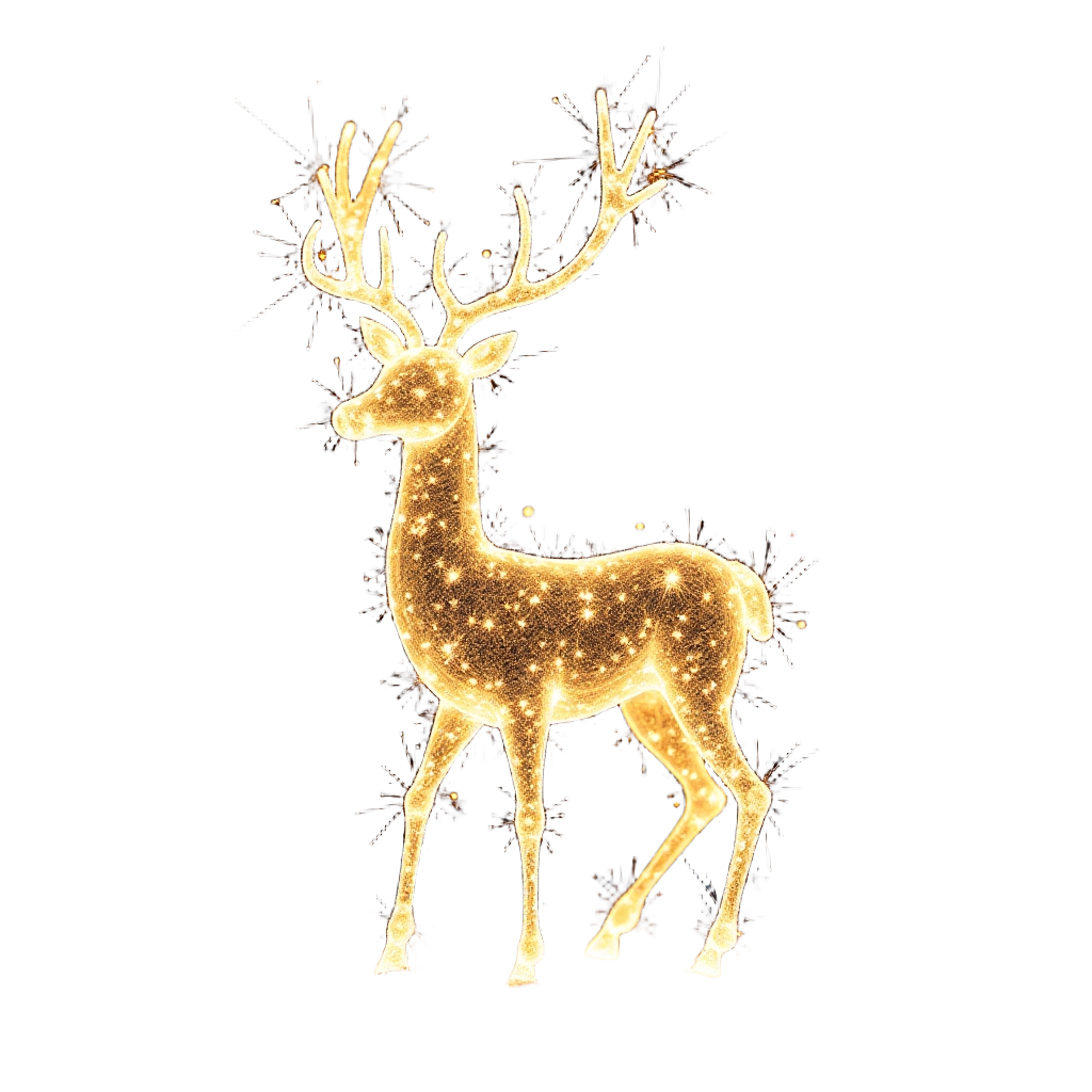 Golden Sparkling Deer